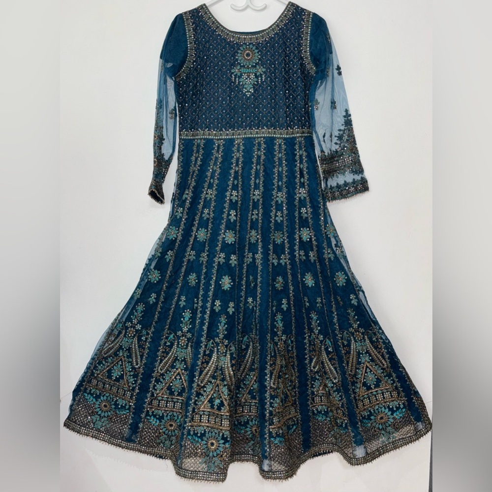 Women net wedding dress in blue navy - Picture 1 of 8